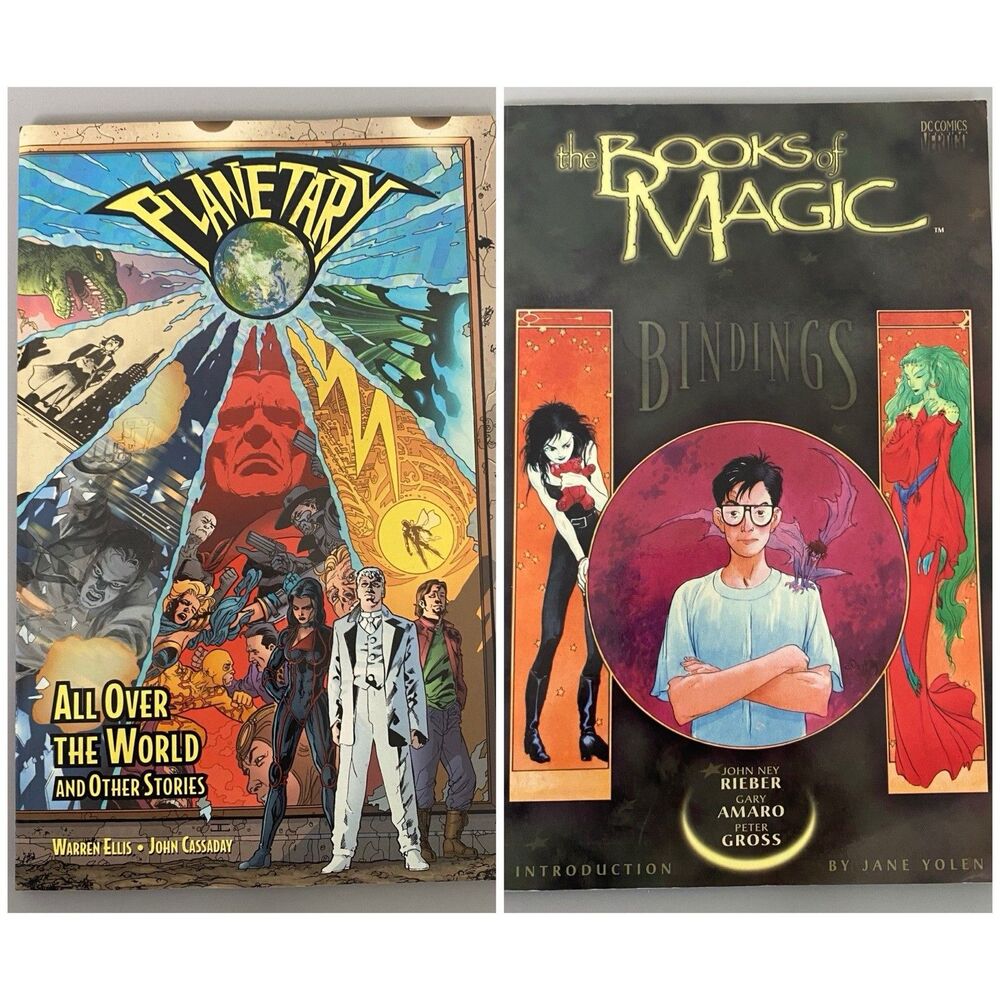 Planetary & Books of Magic TPB Lot DC Vertigo Warren Ellis Fantasy